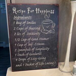 Metal sign distressed for a loving home